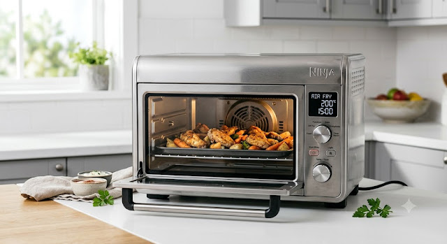 Ninja Air Fryer Toaster Ovenレビュー:狭いキッチン収納と時短料理を叶える革命的オーブン!